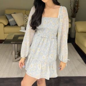 Smocked long sleeve Dynamite dress